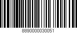 Código de barras (EAN, GTIN, SKU, ISBN): '8890000030051'