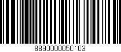 Código de barras (EAN, GTIN, SKU, ISBN): '8890000050103'