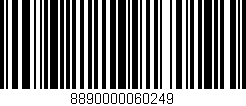 Código de barras (EAN, GTIN, SKU, ISBN): '8890000060249'
