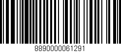Código de barras (EAN, GTIN, SKU, ISBN): '8890000061291'