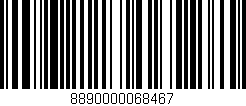 Código de barras (EAN, GTIN, SKU, ISBN): '8890000068467'