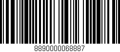 Código de barras (EAN, GTIN, SKU, ISBN): '8890000068887'
