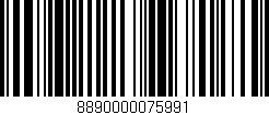 Código de barras (EAN, GTIN, SKU, ISBN): '8890000075991'