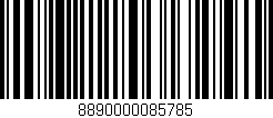 Código de barras (EAN, GTIN, SKU, ISBN): '8890000085785'