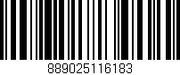 Código de barras (EAN, GTIN, SKU, ISBN): '889025116183'