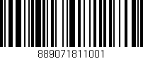 Código de barras (EAN, GTIN, SKU, ISBN): '889071811001'