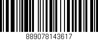Código de barras (EAN, GTIN, SKU, ISBN): '889078143617'