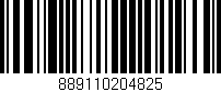 Código de barras (EAN, GTIN, SKU, ISBN): '889110204825'