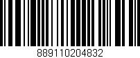Código de barras (EAN, GTIN, SKU, ISBN): '889110204832'