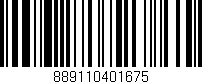Código de barras (EAN, GTIN, SKU, ISBN): '889110401675'