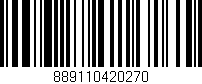 Código de barras (EAN, GTIN, SKU, ISBN): '889110420270'