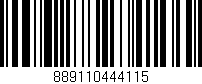 Código de barras (EAN, GTIN, SKU, ISBN): '889110444115'