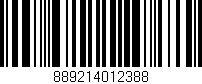 Código de barras (EAN, GTIN, SKU, ISBN): '889214012388'
