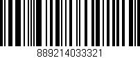 Código de barras (EAN, GTIN, SKU, ISBN): '889214033321'