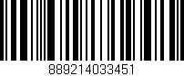 Código de barras (EAN, GTIN, SKU, ISBN): '889214033451'