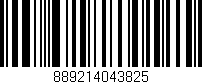 Código de barras (EAN, GTIN, SKU, ISBN): '889214043825'