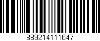 Código de barras (EAN, GTIN, SKU, ISBN): '889214111647'