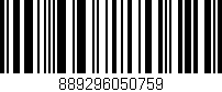 Código de barras (EAN, GTIN, SKU, ISBN): '889296050759'