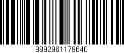 Código de barras (EAN, GTIN, SKU, ISBN): '8892961179640'