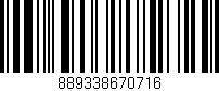 Código de barras (EAN, GTIN, SKU, ISBN): '889338670716'