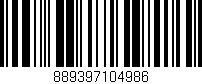 Código de barras (EAN, GTIN, SKU, ISBN): '889397104986'