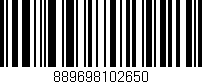 Código de barras (EAN, GTIN, SKU, ISBN): '889698102650'