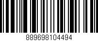 Código de barras (EAN, GTIN, SKU, ISBN): '889698104494'
