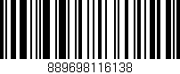 Código de barras (EAN, GTIN, SKU, ISBN): '889698116138'