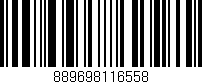 Código de barras (EAN, GTIN, SKU, ISBN): '889698116558'