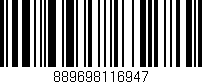 Código de barras (EAN, GTIN, SKU, ISBN): '889698116947'