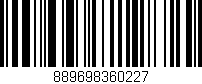 Código de barras (EAN, GTIN, SKU, ISBN): '889698360227'