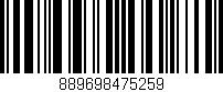 Código de barras (EAN, GTIN, SKU, ISBN): '889698475259'