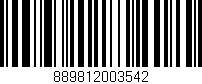 Código de barras (EAN, GTIN, SKU, ISBN): '889812003542'