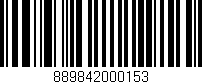 Código de barras (EAN, GTIN, SKU, ISBN): '889842000153'