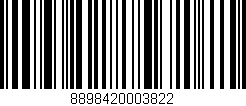 Código de barras (EAN, GTIN, SKU, ISBN): '8898420003822'