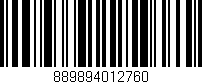 Código de barras (EAN, GTIN, SKU, ISBN): '889894012760'