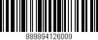 Código de barras (EAN, GTIN, SKU, ISBN): '889894126009'