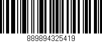 Código de barras (EAN, GTIN, SKU, ISBN): '889894325419'