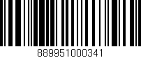 Código de barras (EAN, GTIN, SKU, ISBN): '889951000341'