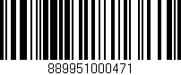 Código de barras (EAN, GTIN, SKU, ISBN): '889951000471'