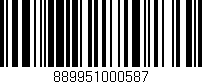 Código de barras (EAN, GTIN, SKU, ISBN): '889951000587'