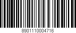 Código de barras (EAN, GTIN, SKU, ISBN): '8901110004716'