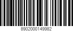 Código de barras (EAN, GTIN, SKU, ISBN): '8902000149982'
