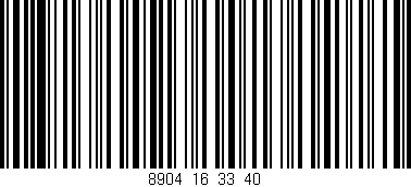 Código de barras (EAN, GTIN, SKU, ISBN): '8904_16_33_40'