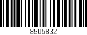 Código de barras (EAN, GTIN, SKU, ISBN): '8905832'