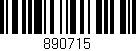 Código de barras (EAN, GTIN, SKU, ISBN): '890715'