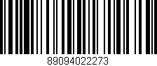 Código de barras (EAN, GTIN, SKU, ISBN): '89094022273'
