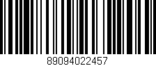 Código de barras (EAN, GTIN, SKU, ISBN): '89094022457'