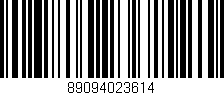 Código de barras (EAN, GTIN, SKU, ISBN): '89094023614'