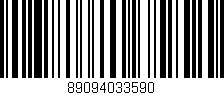 Código de barras (EAN, GTIN, SKU, ISBN): '89094033590'
